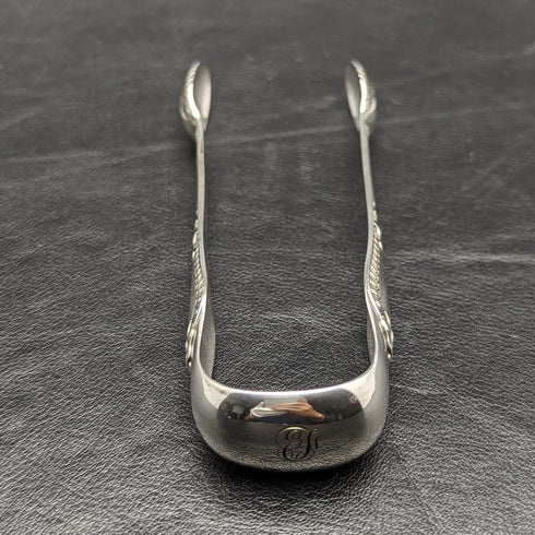 1864 British Antique Sterling Silver Sugar Tong Scotland